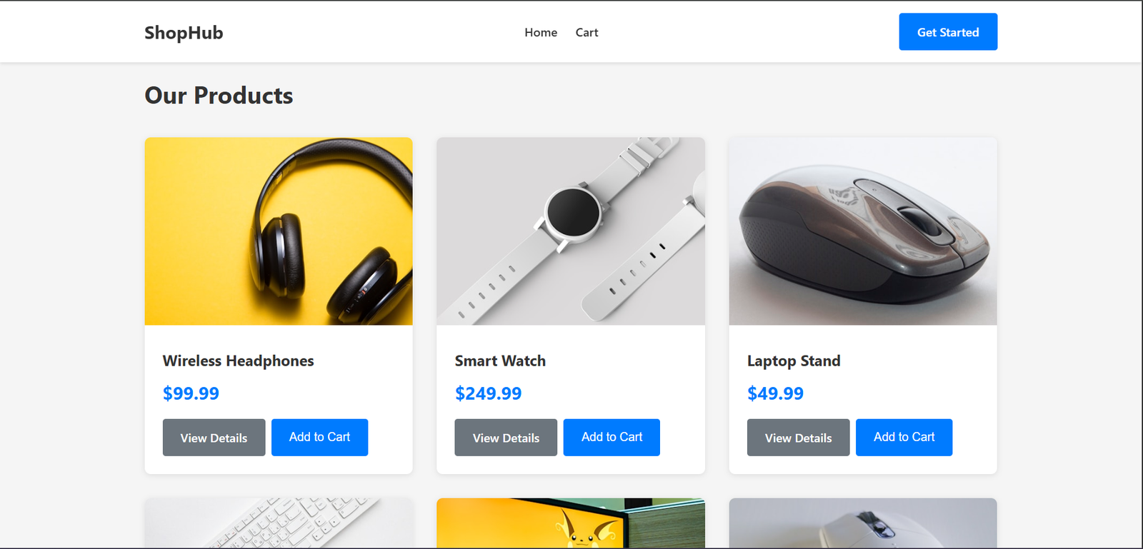 Ecommerce Website using React JS