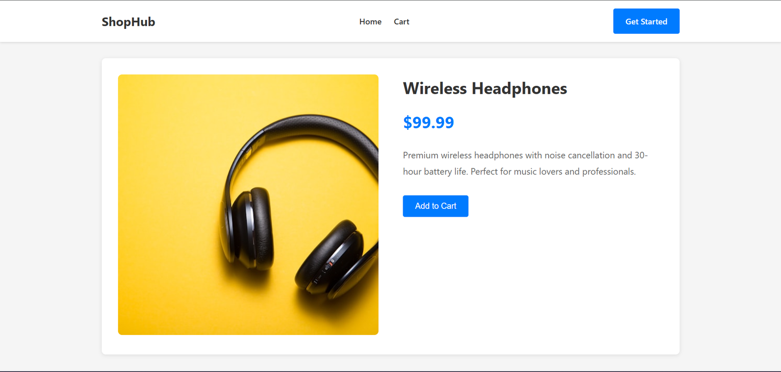 Ecommerce Website using React JS Image